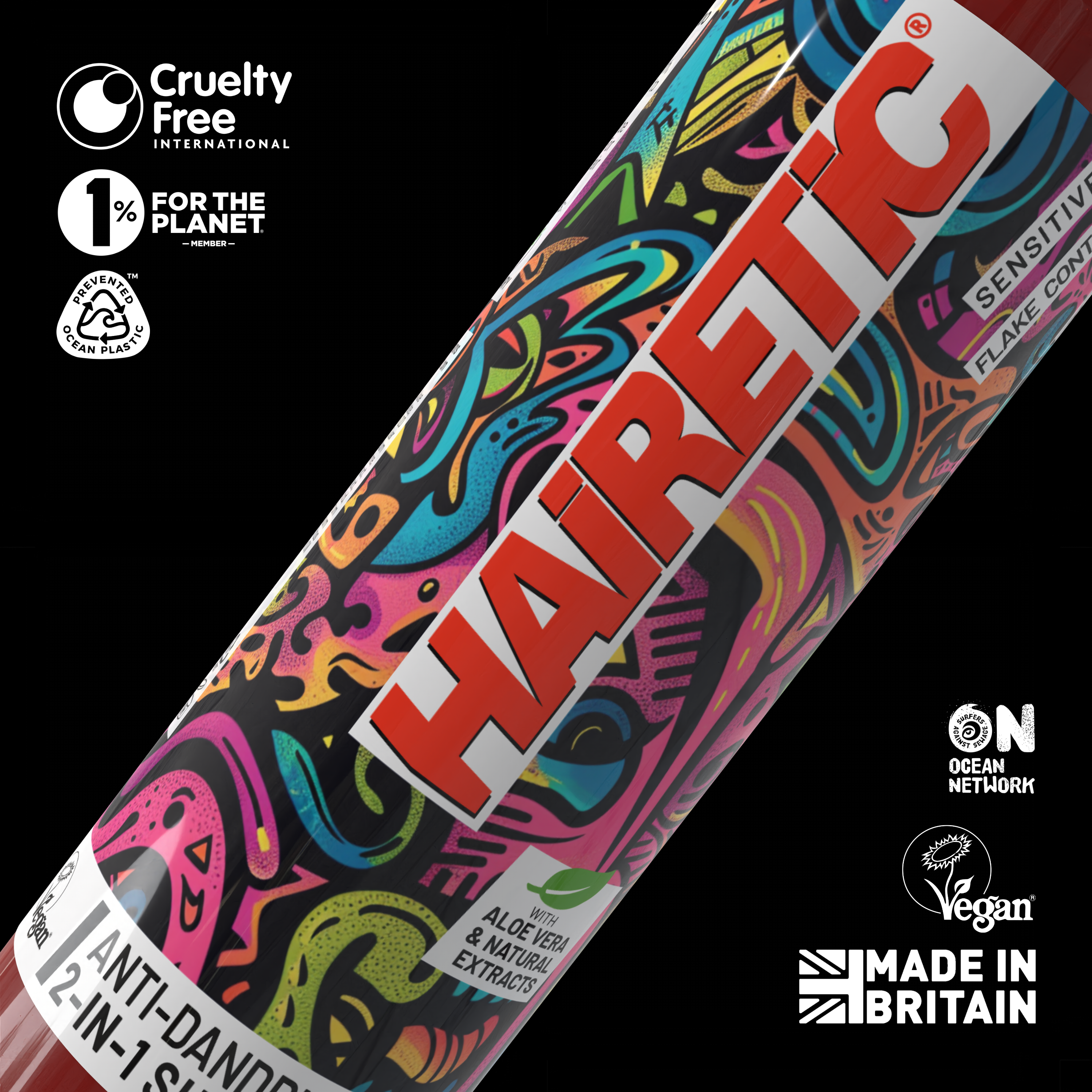 Anti-dandruff shampoo cruelty free vegan recycled