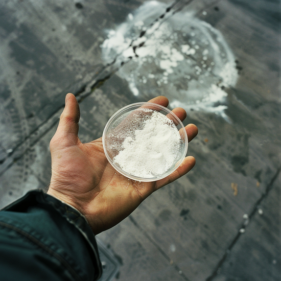Salicylic acid in a pertri dish but is best on skin and scalp