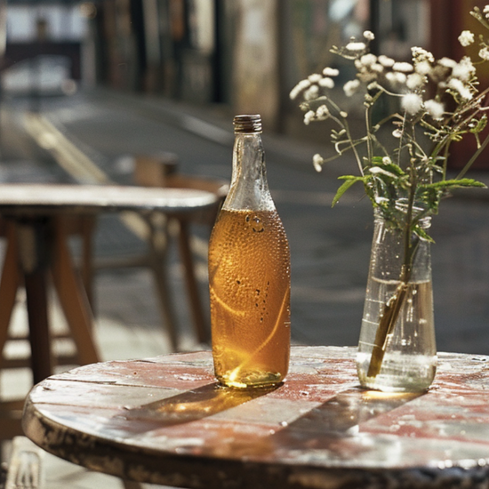 Apple cider vinegar bottle used for dandruff but can be smelly